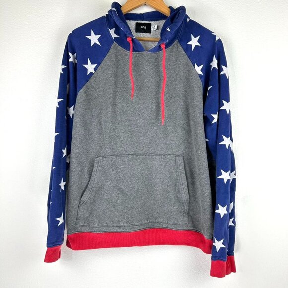 BDG Urban Outfitter Patriotic Style Red White and BlueCasual Hoodie Size L - Picture 1 of 9